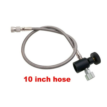 PCP Air Fill Adapter with 10/24 inch Braided Hose and Bleed Valve