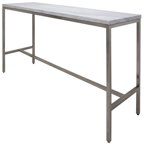 Nuevo Verona Marble Top Counter Height Dining Table in White