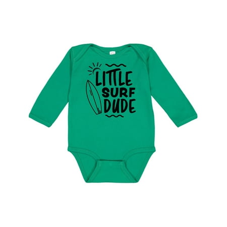 Inktastic Little Surf Dude with Surfboard Gift Baby Boy Long Sleeve Bodysuit