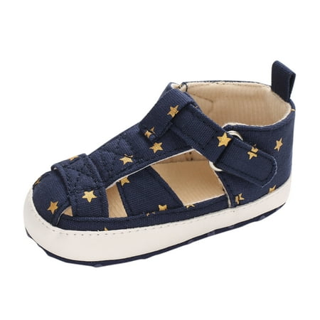 Kids Sandals Casual Cartoon Anti-Slip Star Prewalker Shoes Walking Shoes