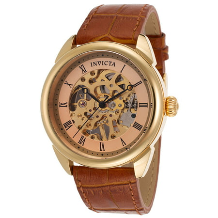 Invicta 17186 Men's Specialty Analog Mechanical Hand Wind Brown Leather Watch