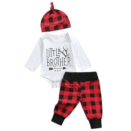 Sunisery 2PCS Christmas Newborn Infant Baby Boy Letters Long Sleeves Romper Plaid Pants Red Plaid 3-6 Months
Sunisery 2PCS Christmas Newborn Infant Baby Boy Letters Long Sleeves Romper Plaid Pants Red Plaid 3-6 Months