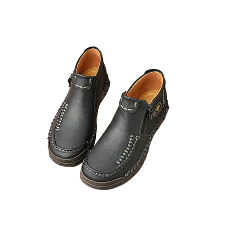 Wazshop Men Casual Shoe Comfort Ankle Booties Hand Stitching Leather Shoes Breathable Zipper Boots Mens Non Slip Black 11
Wazshop Men Casual Shoe Comfort Ankle Booties Hand Stitching Leather Shoes Breathable Zipper Boots Mens Non Slip Black 11