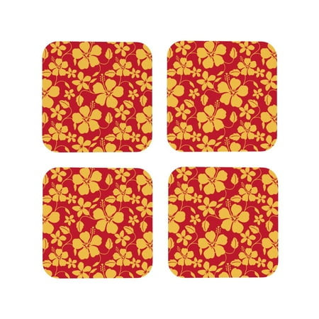 Drink Coasters Set of 4 Hawaiian Style Red Yellow Leather Coasters for Coffee Table Protector Heat Resistant Cute Coasters for Home Decor Housewarming Gifts Bar Kitchen 4 Inch Square
Drink Coasters Set of 4 Hawaiian Style Red Yellow Leather Coasters for Coffee Table Protector Heat Resistant Cute Coasters for Home Decor Housewarming Gifts Bar Kitchen 4 Inch Square