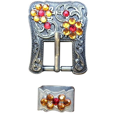 77HS 32 Western Screw Back Concho Siam Topaz Crystals Silver Buckle Set Belt
77HS 32 Western Screw Back Concho Siam Topaz Crystals Silver Buckle Set Belt