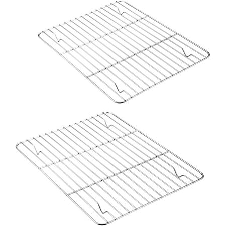 Small Baking Cooling Rack Set of 2 Stainless Steel Cooling Baking Racks Non Toxic & Rust Free Fit for Toaster Oven Dishwasher Safe 9.7 x 7.5 x 0.6Inch
Small Baking Cooling Rack Set of 2 Stainless Steel Cooling Baking Racks Non Toxic & Rust Free Fit for Toaster Oven Dishwasher Safe 9.7 x 7.5 x 0.6Inch