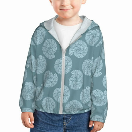 Rash Guard for Boys Girls - Sea Shells Blue Lightweight Long Sleeve Sun Protection Jacket Hooded Cooling Swim Shirt with Zipper for Toddler Kids Children
Rash Guard for Boys Girls - Sea Shells Blue Lightweight Long Sleeve Sun Protection Jacket Hooded Cooling Swim Shirt with Zipper for Toddler Kids Children