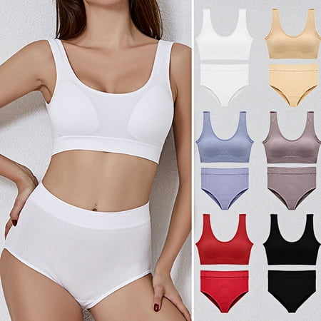 rygai 1 Set Women Bra Set No Rims Soft Comfortable Push Up Lady Brassieres Seamless Tops Set for Daily Wear White XL
rygai 1 Set Women Bra Set No Rims Soft Comfortable Push Up Lady Brassieres Seamless Tops Set for Daily Wear White XL