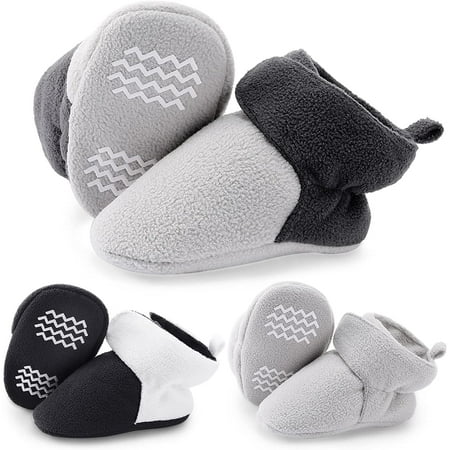 DanceeMangoo 3 Pairs Unisex-Baby Cozy Fleece Booties Winter Baby Booties with Non Skid Bottom Newborn Boys Girls Booties Infant Baby Slippers for Boys Girl
DanceeMangoo 3 Pairs Unisex-Baby Cozy Fleece Booties Winter Baby Booties with Non Skid Bottom Newborn Boys Girls Booties Infant Baby Slippers for Boys Girl