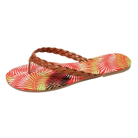 WANYNG slippers for women Slippers For Women Ladies Summer Flip Flops Bohemian Sandals Casual Beach Shoes A pair of shoes Red 38
WANYNG slippers for women Slippers For Women Ladies Summer Flip Flops Bohemian Sandals Casual Beach Shoes A pair of shoes Red 38