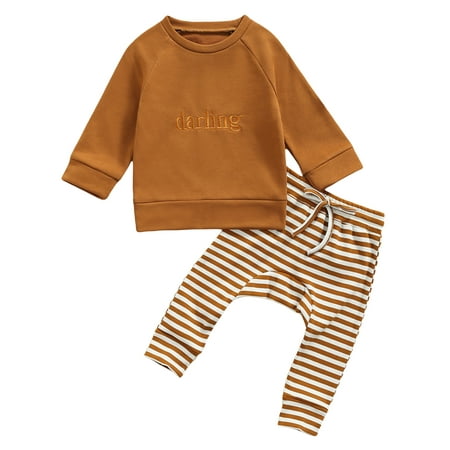 Canrulo 2PCS Infant Toddler Baby Boys Girls Pants Long Sleeve Loose Shirt Drawstring Trousers Brown 12-18 Months
Canrulo 2PCS Infant Toddler Baby Boys Girls Pants Long Sleeve Loose Shirt Drawstring Trousers Brown 12-18 Months