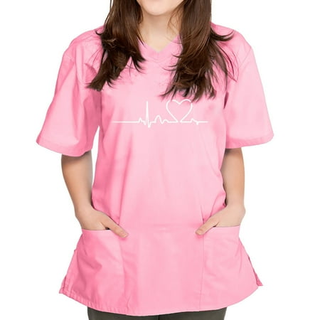 Heart Printed Working Uniform Short Color Working Tops Blouse Women V Neck Sleeve Pocket Women s Blouse Scrubs Top Working Uniform Nurses
Heart Printed Working Uniform Short Color Working Tops Blouse Women V Neck Sleeve Pocket Women s Blouse Scrubs Top Working Uniform Nurses