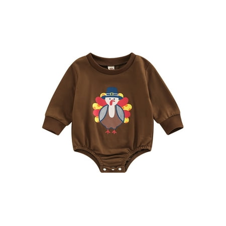 Jxzom Baby Boy Girl Romper Thanksgiving Day Turkey Print Round Neck Long Sleeve Bodysuit for 0-24M
Jxzom Baby Boy Girl Romper Thanksgiving Day Turkey Print Round Neck Long Sleeve Bodysuit for 0-24M
