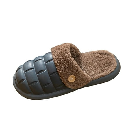 Women Walking Shoes Winter Couples Men Warm Home Baotou Waterproof Detachable Inside Soft Bottom Comfortable Solid Color Flat Cotton Mop slipper for Men EVA Grey
Women Walking Shoes Winter Couples Men Warm Home Baotou Waterproof Detachable Inside Soft Bottom Comfortable Solid Color Flat Cotton Mop slipper for Men EVA Grey
