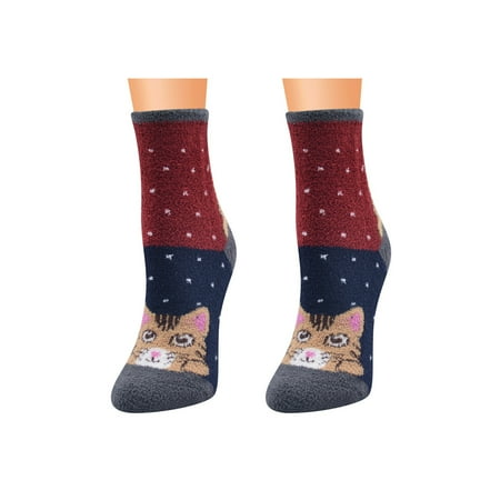 JunDanmall Winter Women Cartoon Cats Stripes/Dots Coral Velvet Warm Soft Middle Tube Socks
JunDanmall Winter Women Cartoon Cats Stripes/Dots Coral Velvet Warm Soft Middle Tube Socks