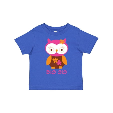 Inktastic Big Sis Owl Girls Sister Announcement Gift Toddler Toddler Girl T-Shirt