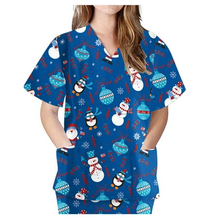 Womens Scrubs Top V Neck Short Sleeve Scrub with Pockets Nurse Workwear Uniform T Shirts
Womens Scrubs Top V Neck Short Sleeve Scrub with Pockets Nurse Workwear Uniform T Shirts