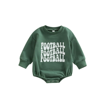 IZhansean Newborn Baby Boy Girl Football Clothes Sweatshirt Romper Oversized Long Sleeve Bodysuit Top Outfits Dark Green 6-12 Months
IZhansean Newborn Baby Boy Girl Football Clothes Sweatshirt Romper Oversized Long Sleeve Bodysuit Top Outfits Dark Green 6-12 Months