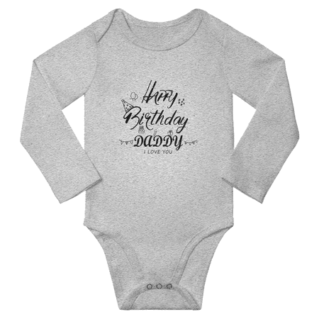 Happy Birthday Daddy! I Love You Cute Baby Long Sleeve Romper Boy Girl Unisex (Gray 6M)
Happy Birthday Daddy! I Love You Cute Baby Long Sleeve Romper Boy Girl Unisex (Gray 6M)