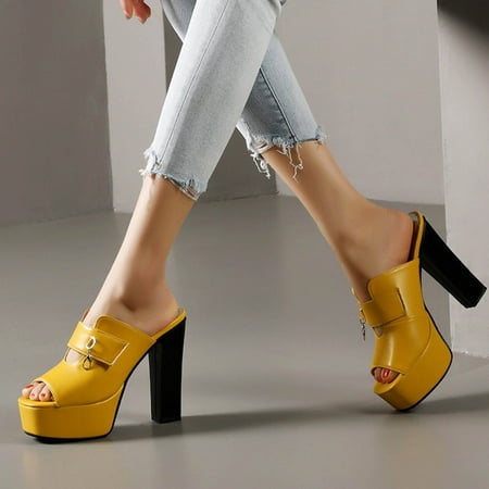 Abcnature Women Sandals Clearance 2023! Women s Heeled Sandals Backless Mules Slip On Block Heels Belt Buckle Super High Heel Sandals Waterproof Table Fish Mouth Slipper Shoes Non-Slip
Abcnature Women Sandals Clearance 2023! Women s Heeled Sandals Backless Mules Slip On Block Heels Belt Buckle Super High Heel Sandals Waterproof Table Fish Mouth Slipper Shoes Non-Slip