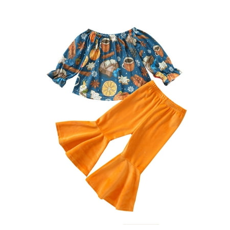 Nokpsedcb Halloween Outfits for Kids Baby Girls Long Sleeve Off Shoulder Tops Flare Pants Orange 12-18 Months
Nokpsedcb Halloween Outfits for Kids Baby Girls Long Sleeve Off Shoulder Tops Flare Pants Orange 12-18 Months