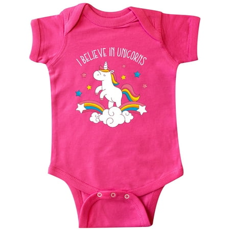 Inktastic Believe In Unicorns Gift Baby Girl Bodysuit