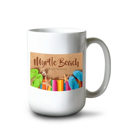 15 fl oz Ceramic Mug Myrtle Beach South Carolina Flip Flops on Beach Dishwasher & Microwave Safe
15 fl oz Ceramic Mug Myrtle Beach South Carolina Flip Flops on Beach Dishwasher & Microwave Safe