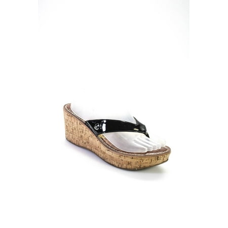 Pre-owned|Sam Edelman Womens Patent Leather Platform Flip Flop Wedges Black Size 8.5
Pre-owned|Sam Edelman Womens Patent Leather Platform Flip Flop Wedges Black Size 8.5