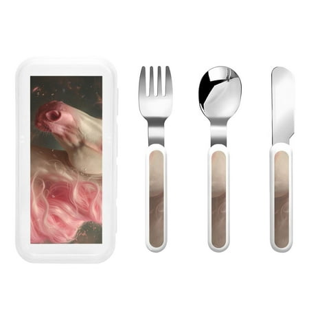 Bingfone Haired White Horse Print Toddler Utensils Kids Silverware 3pcs Safety Stainless Steel Toddler Fork Spoon Knife Set Children Flatware Set
Bingfone Haired White Horse Print Toddler Utensils Kids Silverware 3pcs Safety Stainless Steel Toddler Fork Spoon Knife Set Children Flatware Set