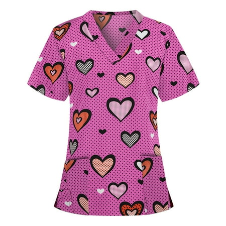 KSCYKKKD Womens Summer V Neck Reform Scrub Tops Blouses for Women With Pocket Hot Pink XL
KSCYKKKD Womens Summer V Neck Reform Scrub Tops Blouses for Women With Pocket Hot Pink XL