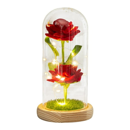 Dcomlko Two Roses Glass Cover LED Atmosphere Lamp Creative Decoration For Girlfriend On Valentine s Day Rose Lamp
Dcomlko Two Roses Glass Cover LED Atmosphere Lamp Creative Decoration For Girlfriend On Valentine s Day Rose Lamp