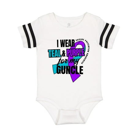 Inktastic Suicide Prevention I Wear Teal and Purple for My Guncle Gift Baby Boy or Baby Girl Bodysuit
Inktastic Suicide Prevention I Wear Teal and Purple for My Guncle Gift Baby Boy or Baby Girl Bodysuit