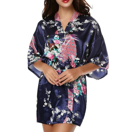 DNDKILG Silky Satin Loungewear Bride Party for Women Bathrobe Floral Sleepwear Bridesmaid Robe Kimono Short Sleeve Robes Dark Blue L
DNDKILG Silky Satin Loungewear Bride Party for Women Bathrobe Floral Sleepwear Bridesmaid Robe Kimono Short Sleeve Robes Dark Blue L