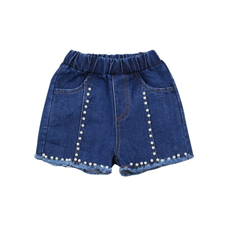 Xiaoluokaixin Kids Girl Denim Shorts Side Pockets Decorative Pearl Beads Rough Bottoms Outfits 1-6Y cqH
Xiaoluokaixin Kids Girl Denim Shorts Side Pockets Decorative Pearl Beads Rough Bottoms Outfits 1-6Y cqH