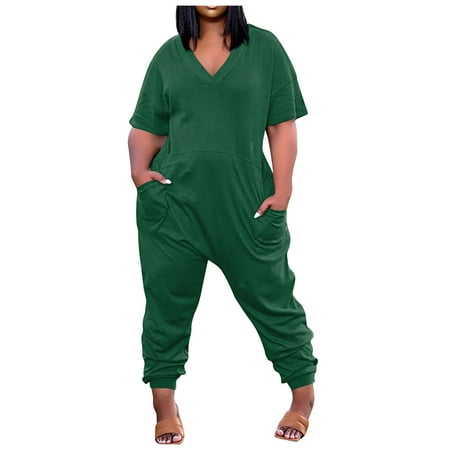 Usmixi Womens Jumpsuits Loose Plus Size Fashion Maxi Jumpsuits Overalls with Pocket Trendy Tie-Dye V-Neck Short Sleeve Long Summer Rompers Army Green l
Usmixi Womens Jumpsuits Loose Plus Size Fashion Maxi Jumpsuits Overalls with Pocket Trendy Tie-Dye V-Neck Short Sleeve Long Summer Rompers Army Green l