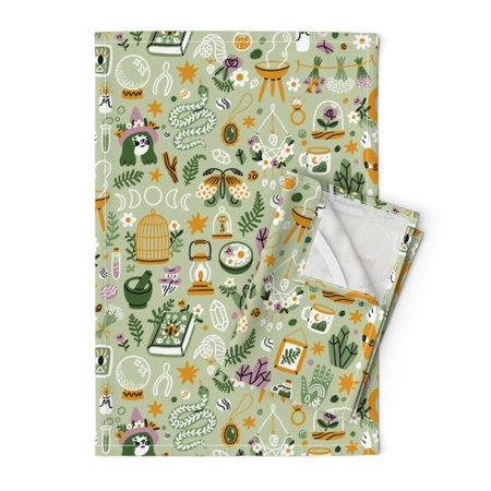 Printed Tea Towel Linen Cotton Canvas - Green Apothecary Flowers Floral Magic Halloween Print Decorative Kitchen Towel by Spoonflower
Printed Tea Towel Linen Cotton Canvas - Green Apothecary Flowers Floral Magic Halloween Print Decorative Kitchen Towel by Spoonflower