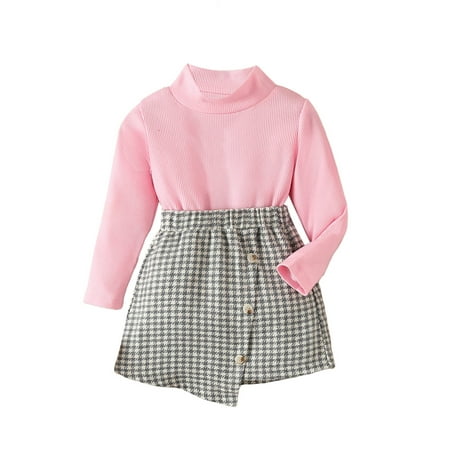 Bslissey Toddler Baby Girl Skirts Set Infant Ribbed Long Sleeve Mock Neck Tops and Irregular Houndstooth Skirt 2Pcs Outfits Kids Casual Daily Clothes 6 Months-4 Years
Bslissey Toddler Baby Girl Skirts Set Infant Ribbed Long Sleeve Mock Neck Tops and Irregular Houndstooth Skirt 2Pcs Outfits Kids Casual Daily Clothes 6 Months-4 Years