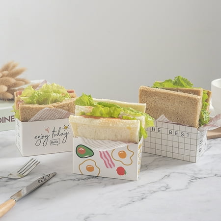 Riguas 50Pcs Oil-proof Various Patterns Sandwich Boxes Food Grade Large Capacity Packaging Take Out Paper Food Containers for Restaurant
Riguas 50Pcs Oil-proof Various Patterns Sandwich Boxes Food Grade Large Capacity Packaging Take Out Paper Food Containers for Restaurant