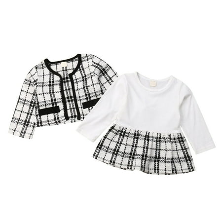 Rovga Toddler Girls Clothing Girls Outfit Fashion Small Fragrance Long Sleeves Plaid Dress Coat 2Pcs Set Outfits
Rovga Toddler Girls Clothing Girls Outfit Fashion Small Fragrance Long Sleeves Plaid Dress Coat 2Pcs Set Outfits