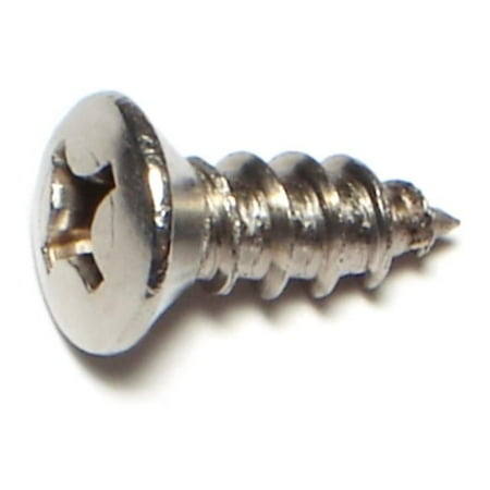 #14 x 3/4 18-8 Stainless Steel Phillips Oval Head Sheet Metal Screws SMSOSS-209
#14 x 3/4 18-8 Stainless Steel Phillips Oval Head Sheet Metal Screws SMSOSS-209