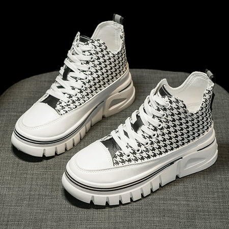 Women‘s Platform Canvas Sneakers Thick Rubber Sole Colorblock Mid Top Lace Up Causal Sneakers Women‘s Footwear
Women‘s Platform Canvas Sneakers Thick Rubber Sole Colorblock Mid Top Lace Up Causal Sneakers Women‘s Footwear