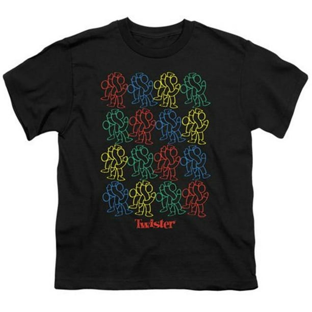 Trevco Sportswear HBRO321-YT-3 Stretch Armstrong Badge Youth 18 by 1 Long Sleeve T-Shirt - Black, Large