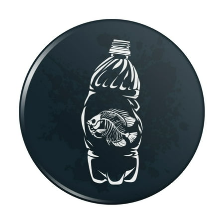 Dead Fish Bones in Plastic Bottle Kitchen Refrigerator Locker Button Magnet