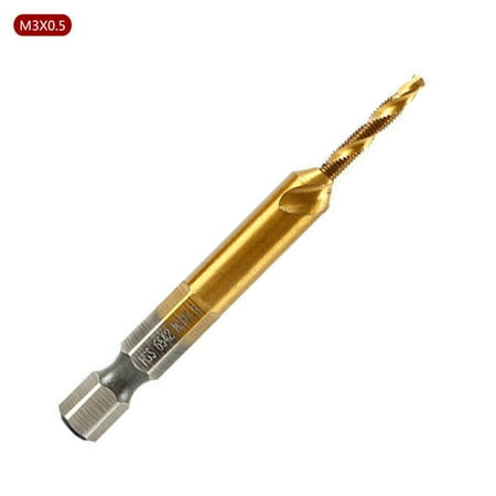 ERTUTUYI 1PCS Hex Shank Titanium Plated Screw Thread Drill Bits Set Compound Tap M3
ERTUTUYI 1PCS Hex Shank Titanium Plated Screw Thread Drill Bits Set Compound Tap M3