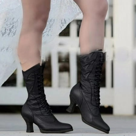 ERTUTUYI Women Mid Calf Boots Autumn And Winter Fashion Foreign Trade Europe And The United States British Pointed Toe Square Heel Lace Up Black 40
ERTUTUYI Women Mid Calf Boots Autumn And Winter Fashion Foreign Trade Europe And The United States British Pointed Toe Square Heel Lace Up Black 40