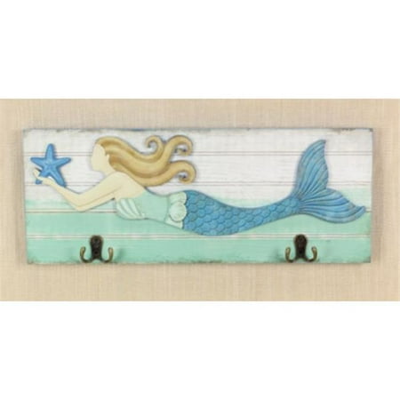 Youngs 13831 Wood Mermaid Wall Hook
