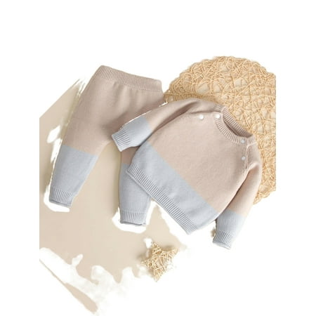 Colorblock Round Neck Pants Long Sleeve Multicolor Baby Sweater Co-ords (Baby s)
Colorblock Round Neck Pants Long Sleeve Multicolor Baby Sweater Co-ords (Baby s)