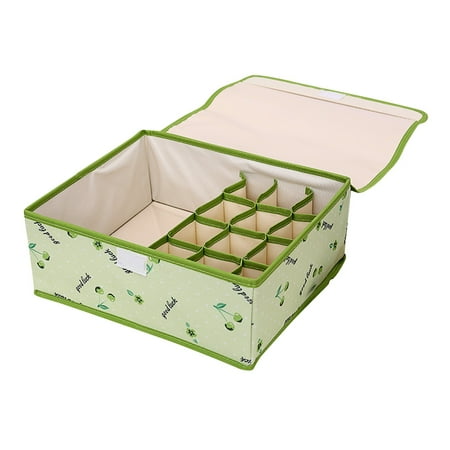 Frehsky niture 600D Oxfords Cloth 13 Lattice Finishing Box Underwear Underwear Storage Box Bra Socks Foldable Underwear Storage Box Foldable Storage Bag Washable