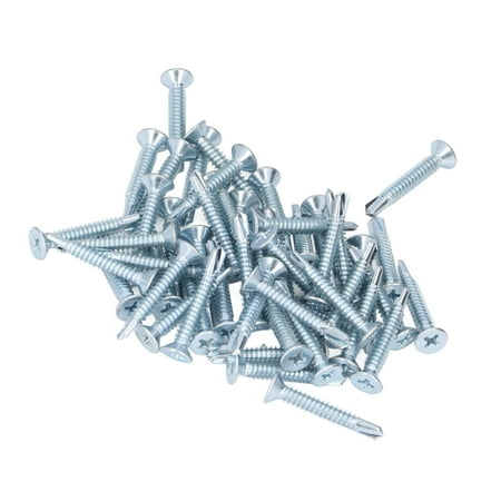 Self Drilling Screw 50Pcs Screws Fastener Wide Application Carbon Steel For Repair Flat Head
Self Drilling Screw 50Pcs Screws Fastener Wide Application Carbon Steel For Repair Flat Head
