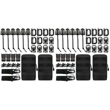 2 Sets of Professional Molle Straps Multi-function Hanging Buckles Convenient Tactical Straps